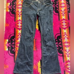 Dark wash low waisted jeans